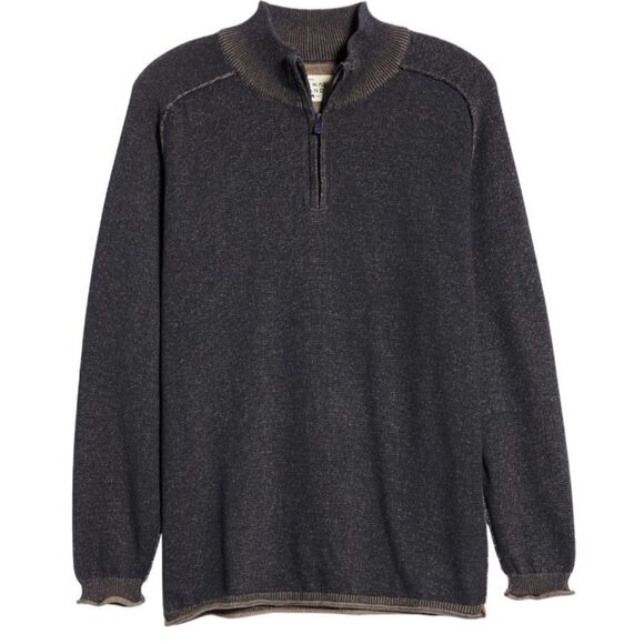 The Normal Brand Navy Jimmy Quarter Zip Sweater - Picture 11 of 14